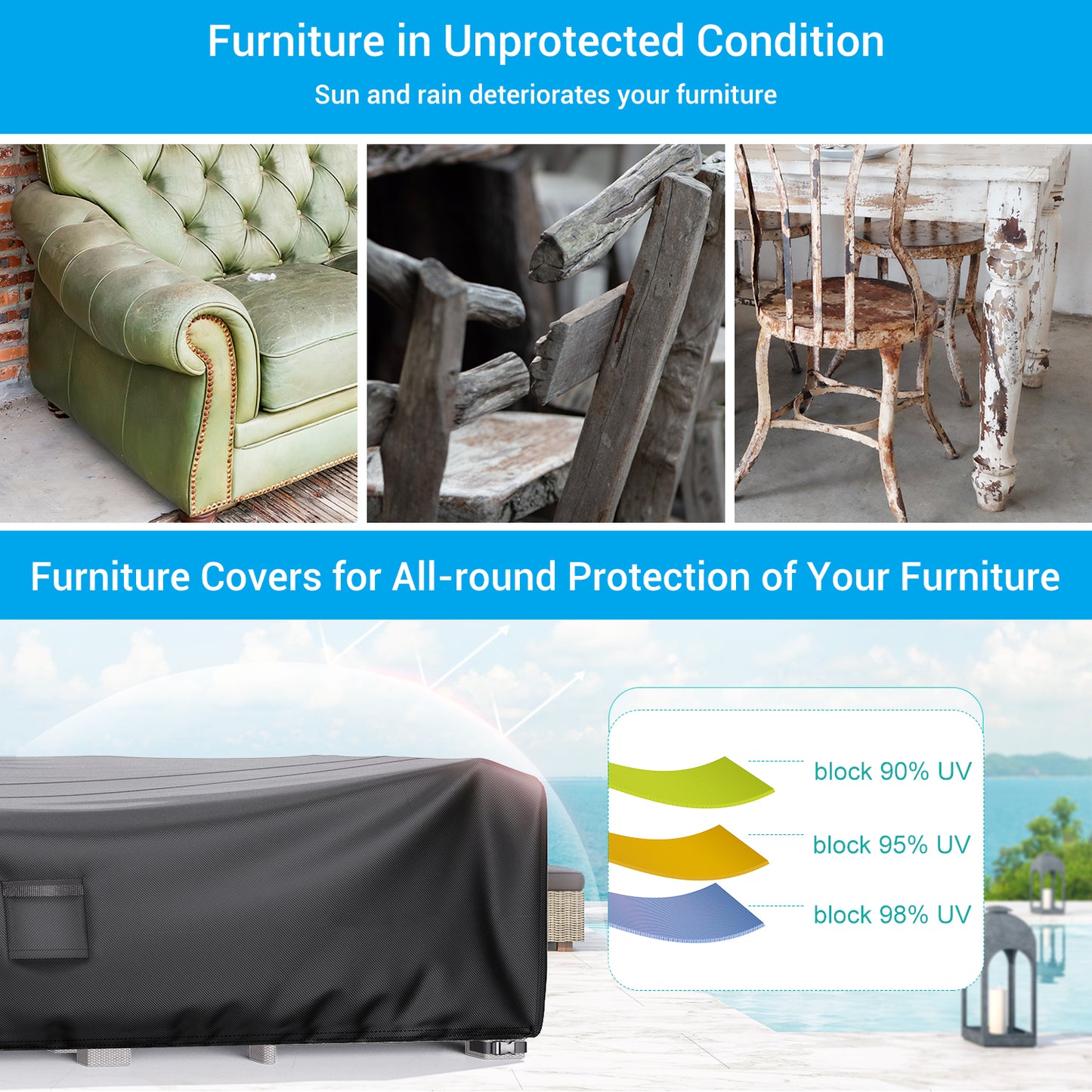 Armorget Garden Furniture Covers 242x162x100cm