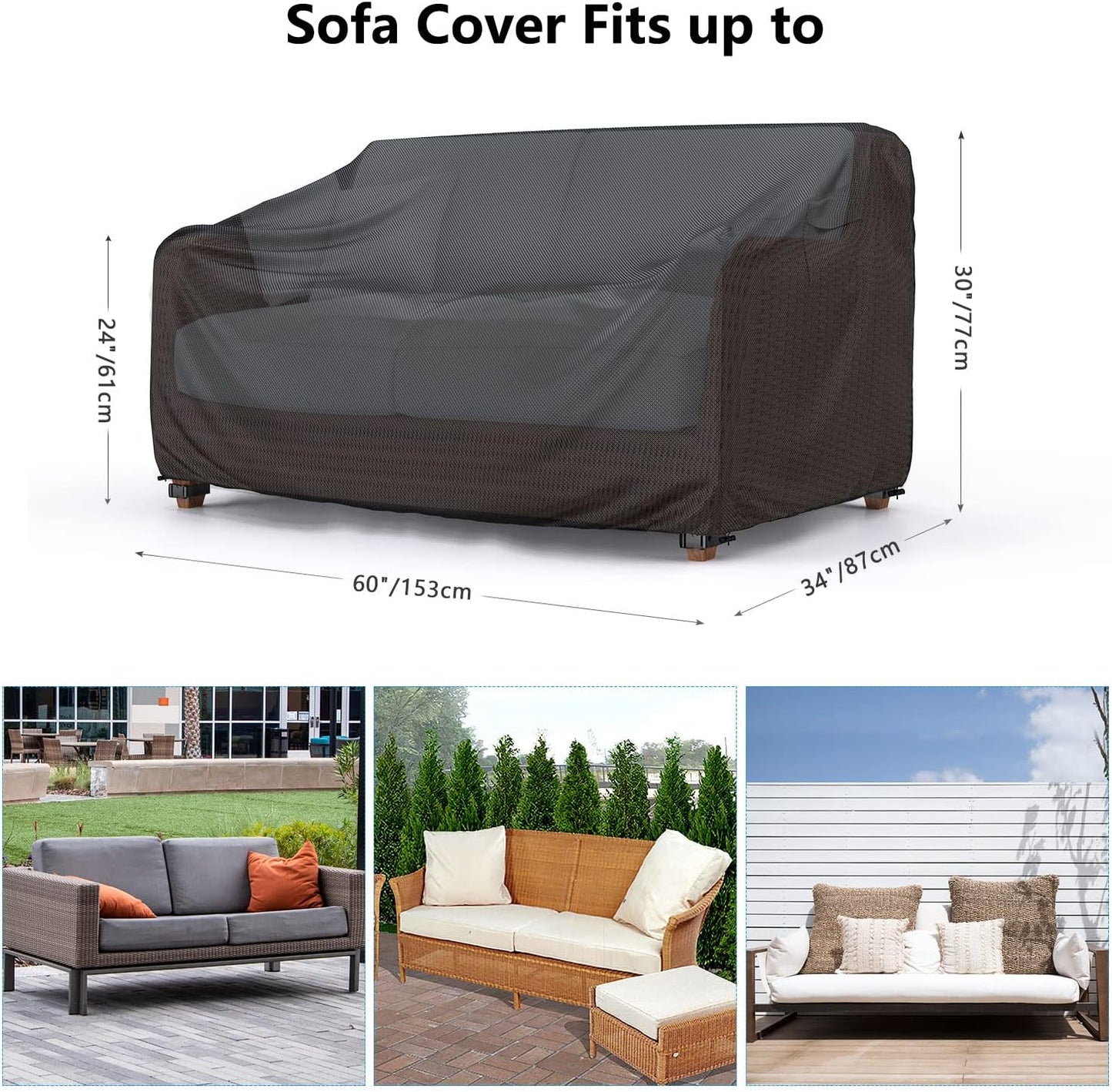 Patio Sofa Cover Black