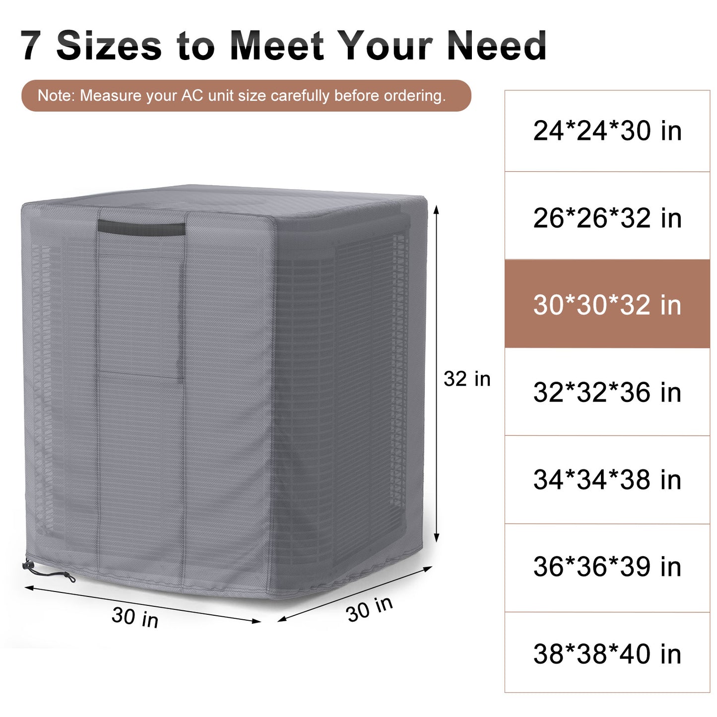 Central Air Conditioner Cover Grey