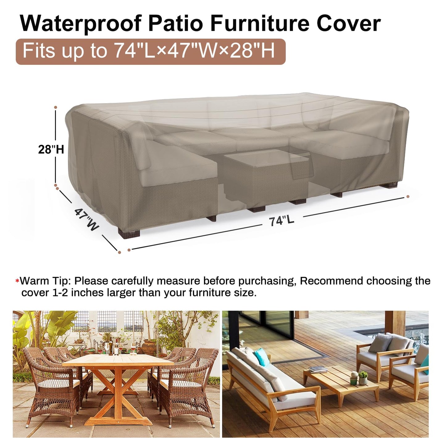 Patio Furniture Covers Beige