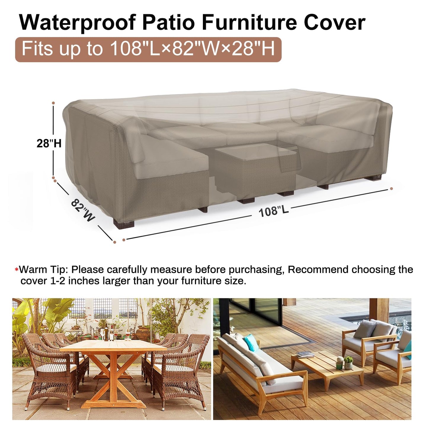 Patio Furniture Covers Beige