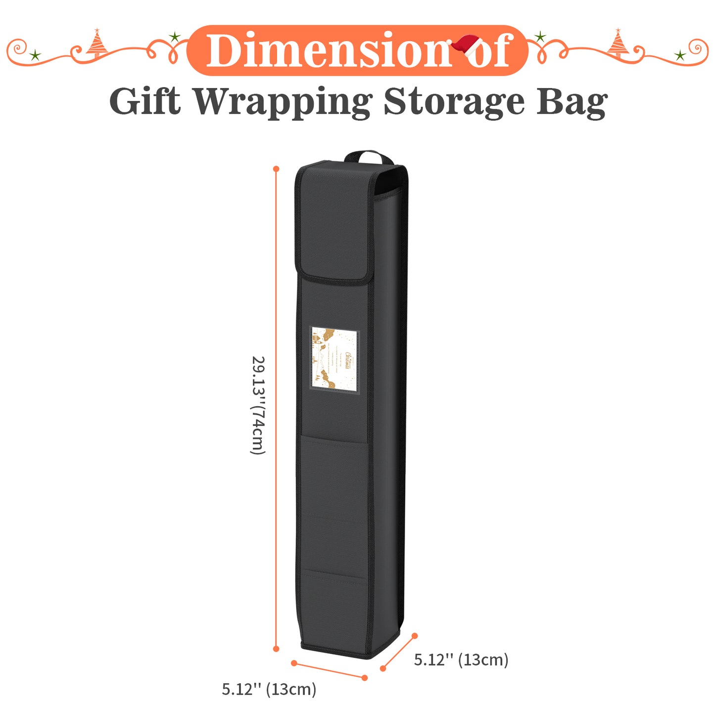 Mrrihand 600D Heavy Duty Wrapping Paper Storage Bag 74x13x13cm