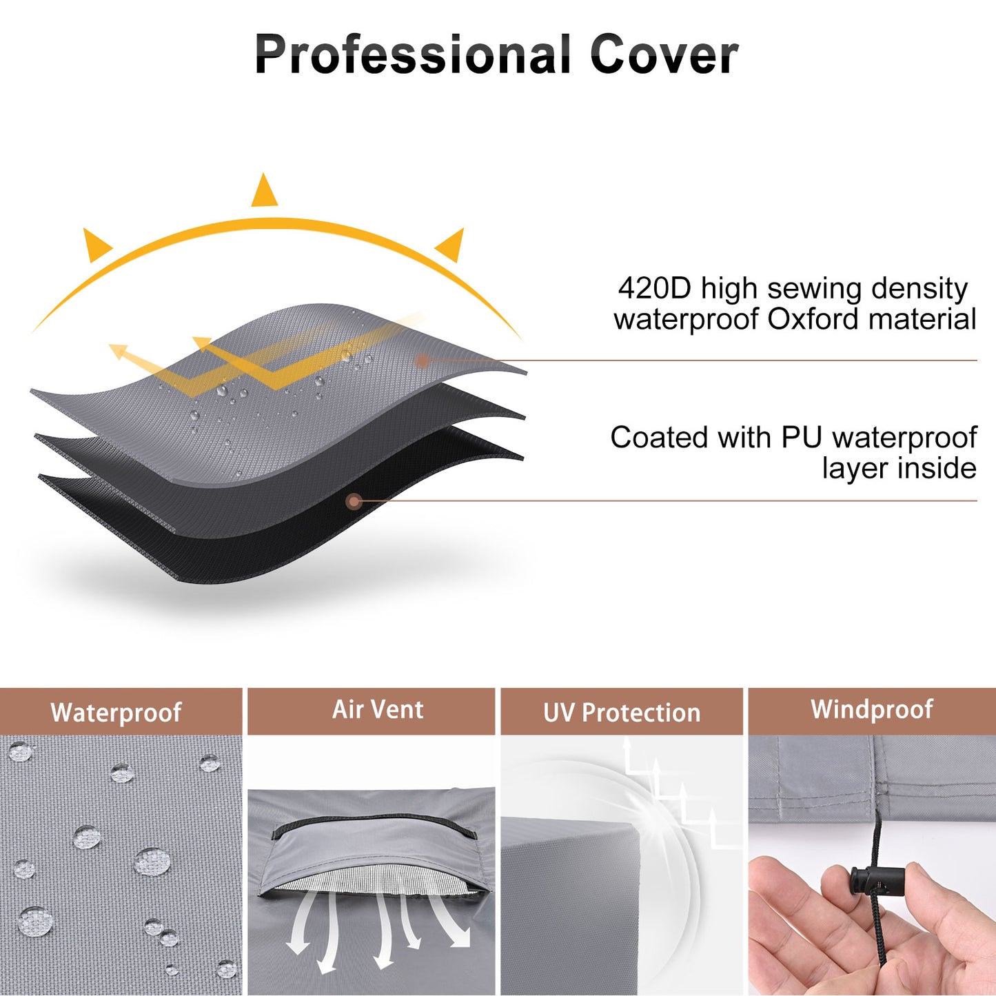 Central Air Conditioner Cover Grey