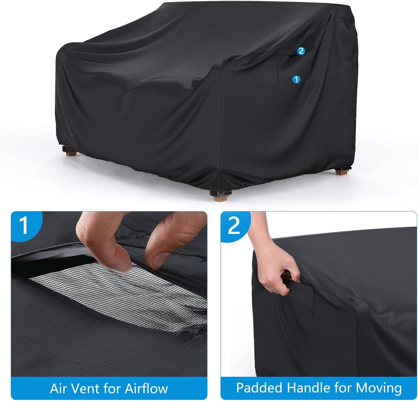 Patio Sofa Cover Black