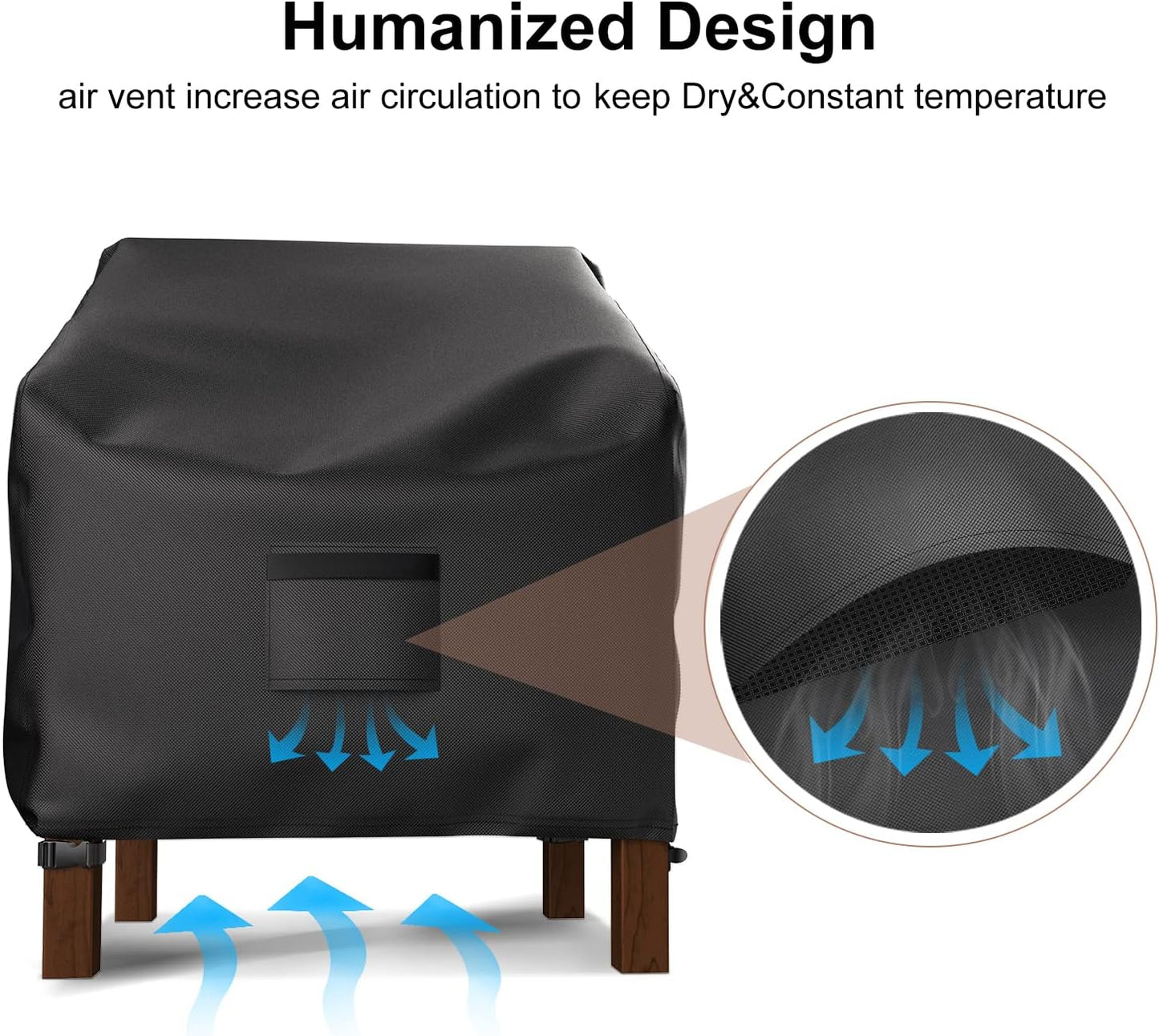 Patio Chair Covers 2 Packs Black