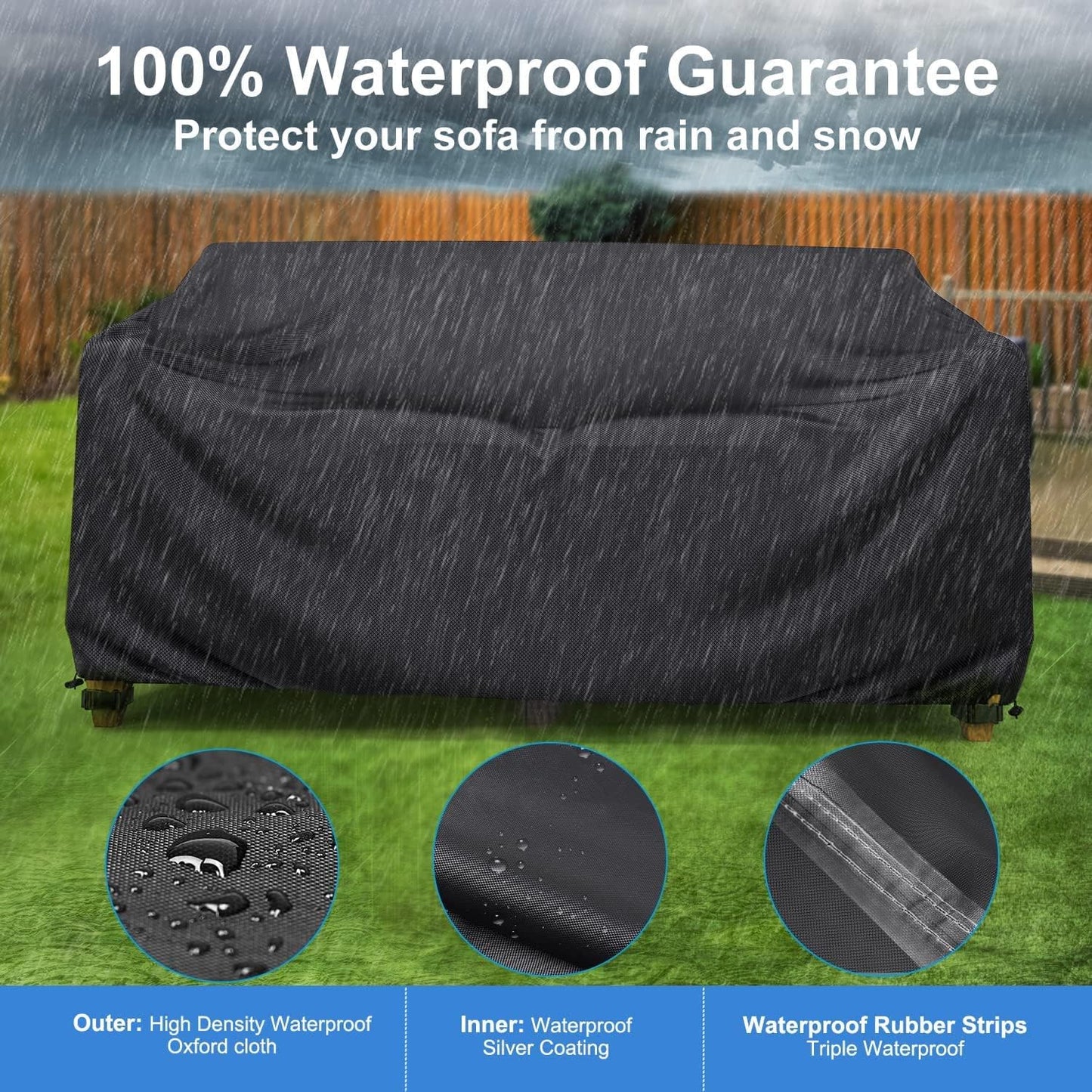 Patio Sofa Cover Black