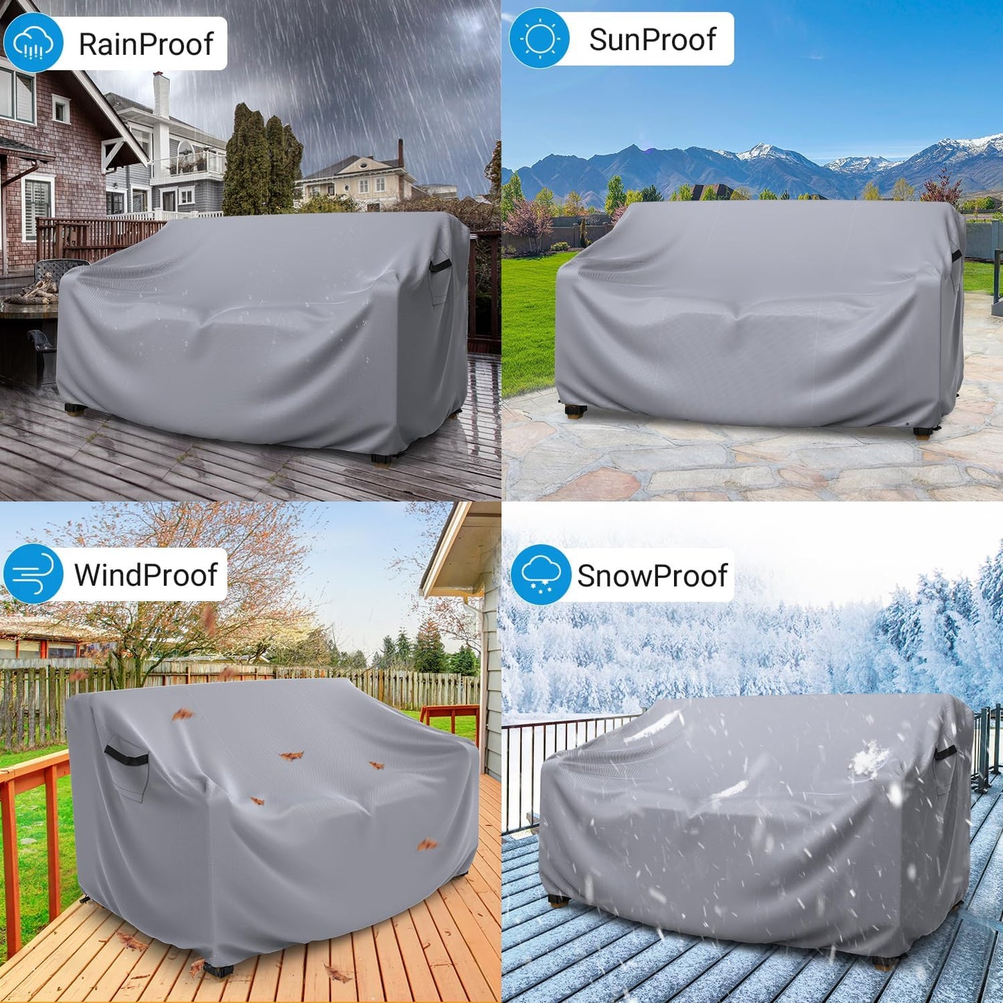 Patio Sofa Cover Grey