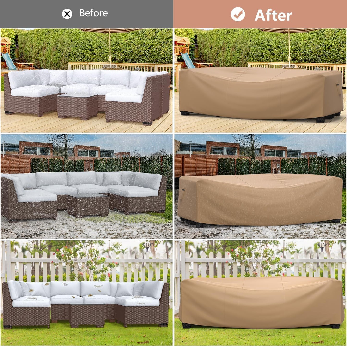 Patio Furniture Covers Beige