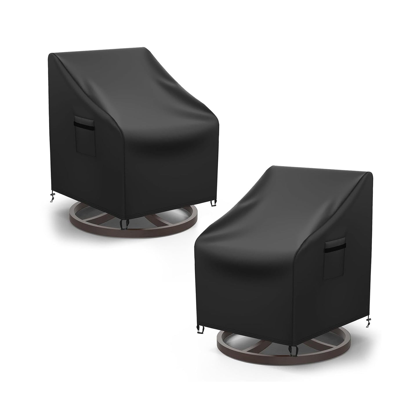 Patio Rocking Chair Covers 2 Packs Black