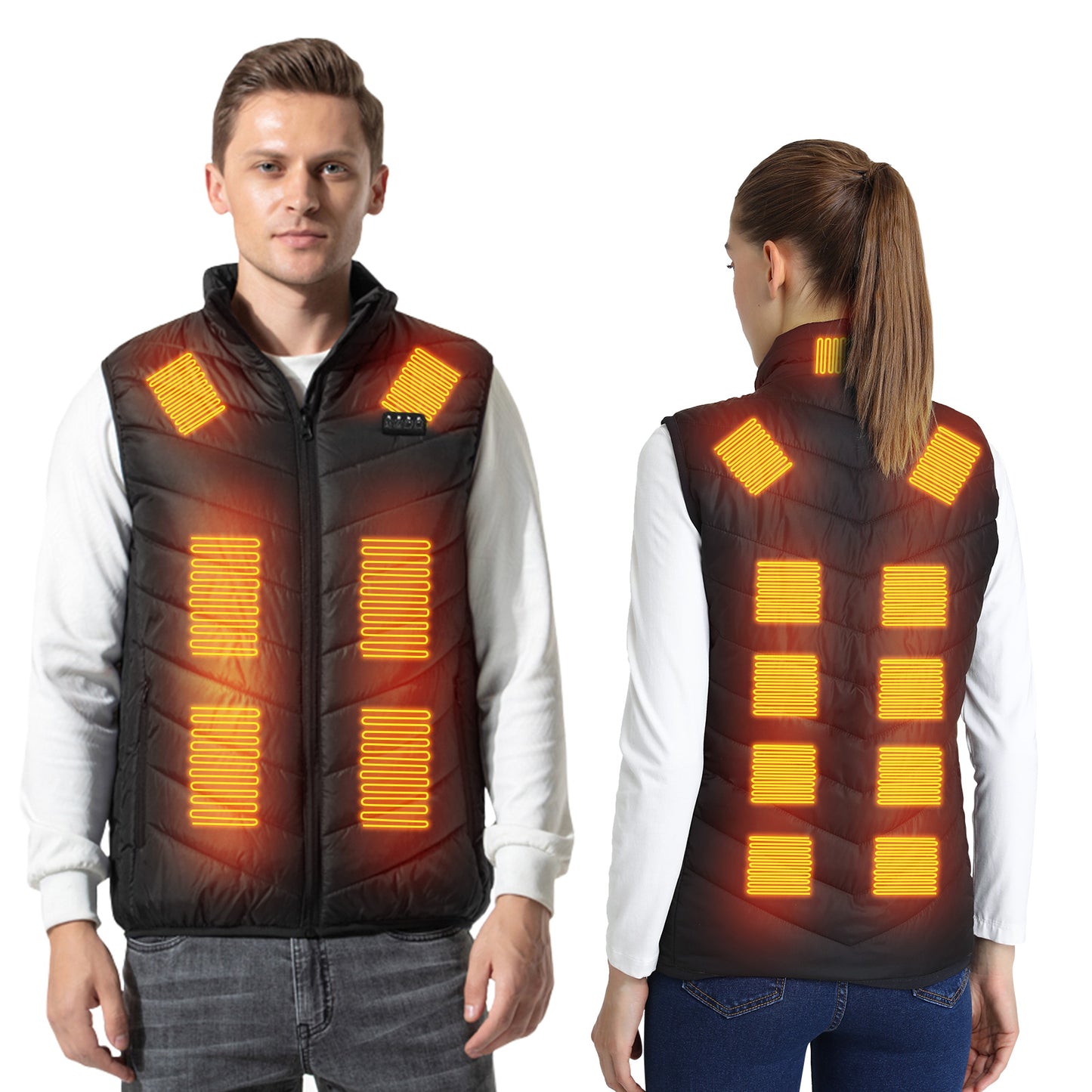 Armorget Heated Vest for Men Women(Black 17 Heating Zones)