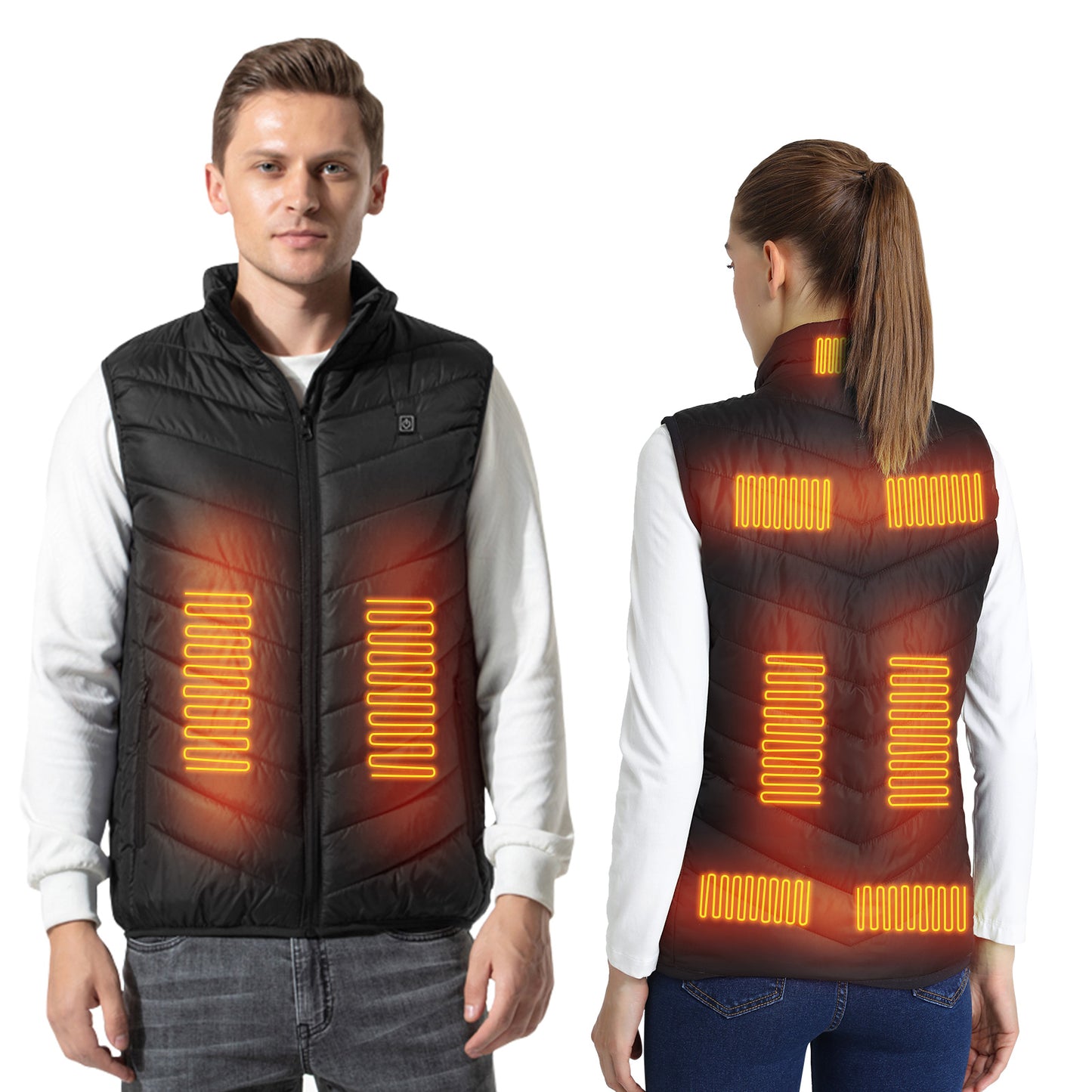 Armorget Heated Vest for Men Women(Black 9 Heating Zones)