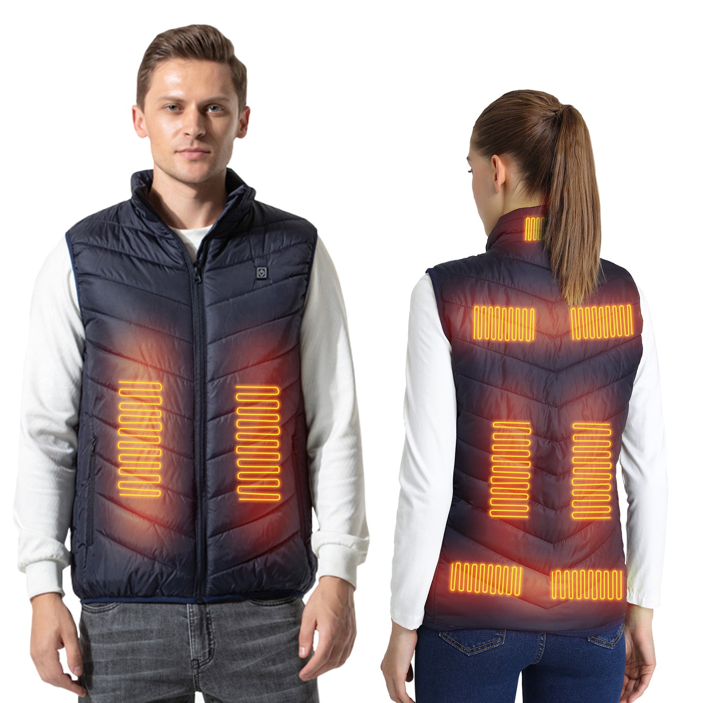 Armorget Heated Vest for Men Women(Blue 9 Heating Zones)