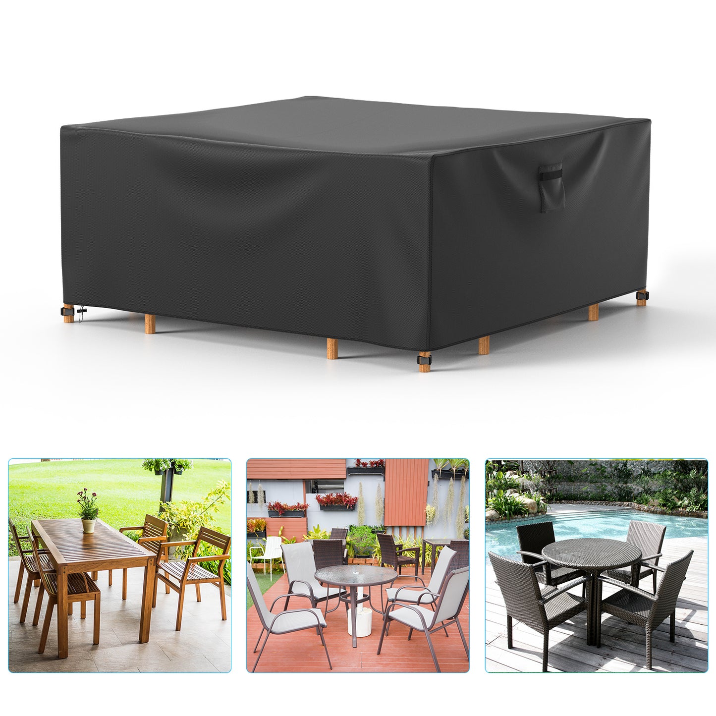 Mrrihand Garden Furniture Covers Waterproof 125x63x74 cm