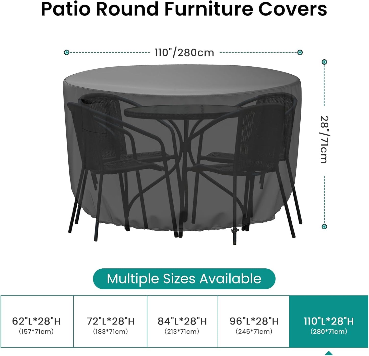 Round Patio Furniture Cover