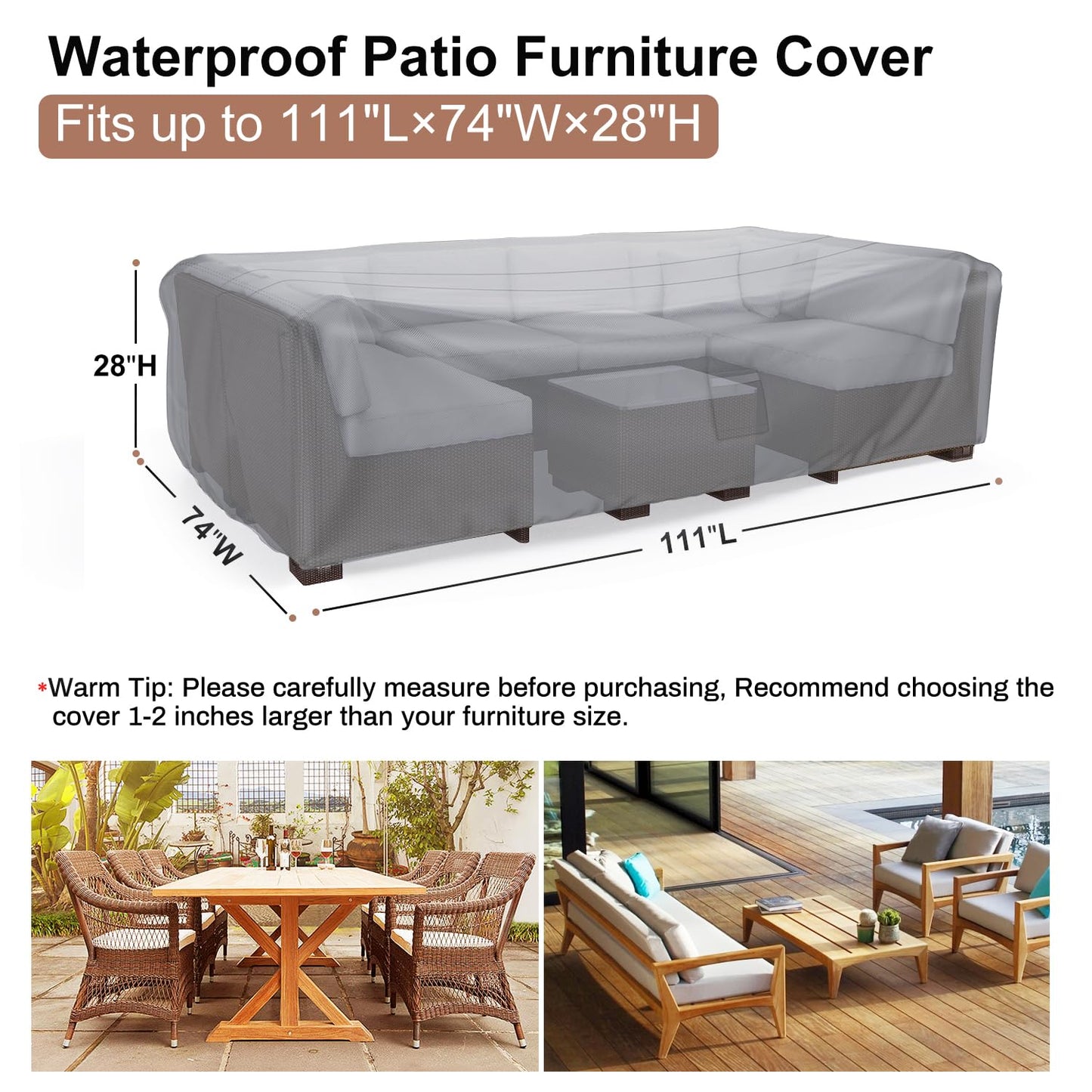 Patio Furniture Covers Grey