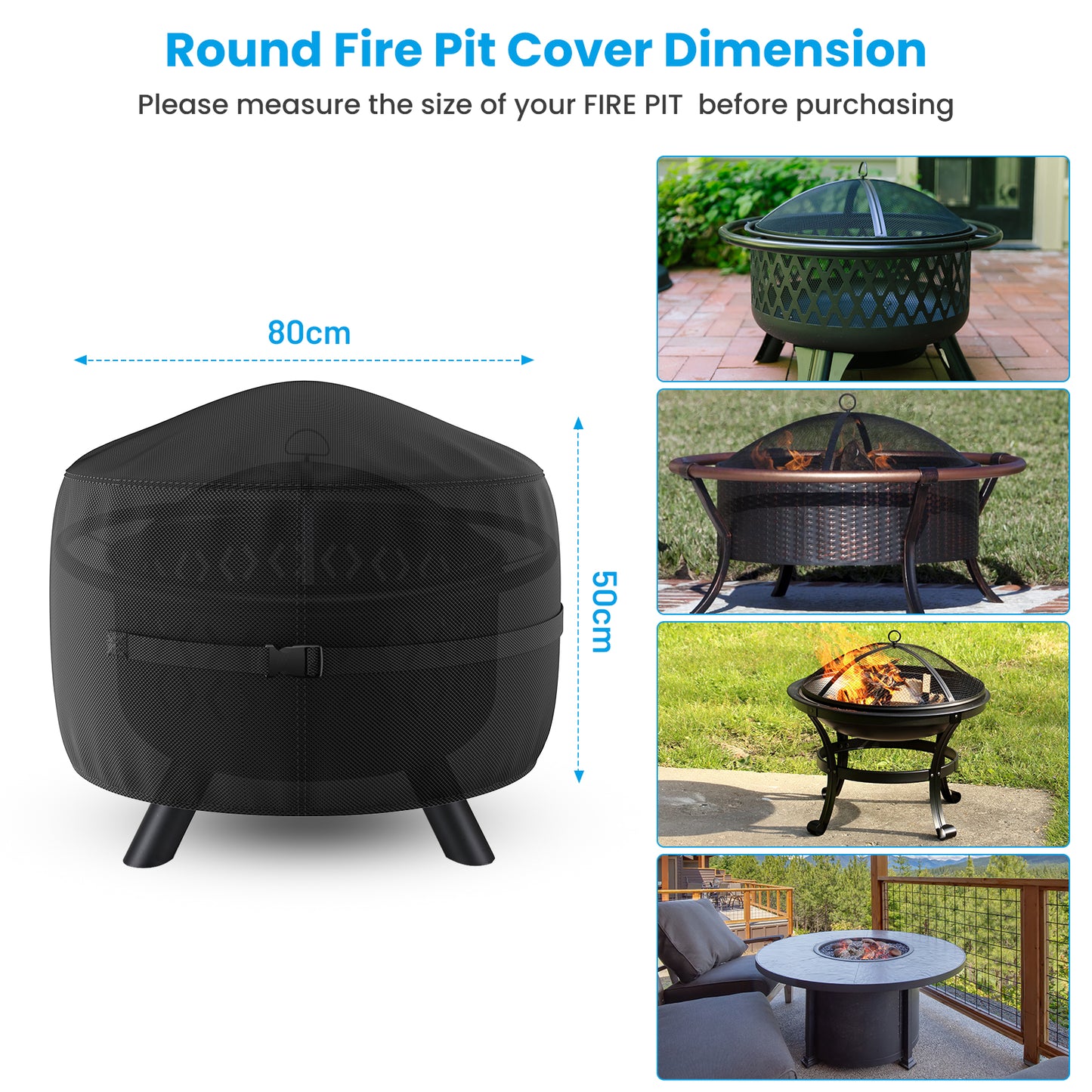 Armorget Fire Bowl Cover 80 x 50 cm