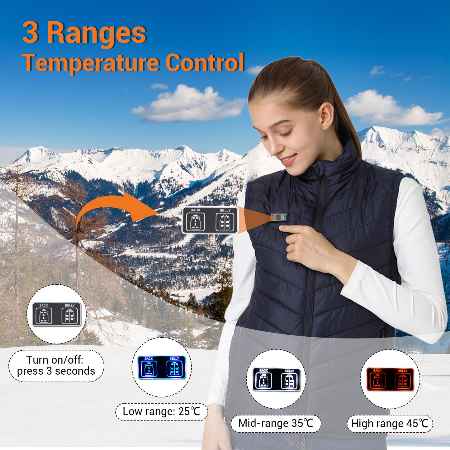 Armorget Heated Vest for Men Women(Black 13 Heating Zones)