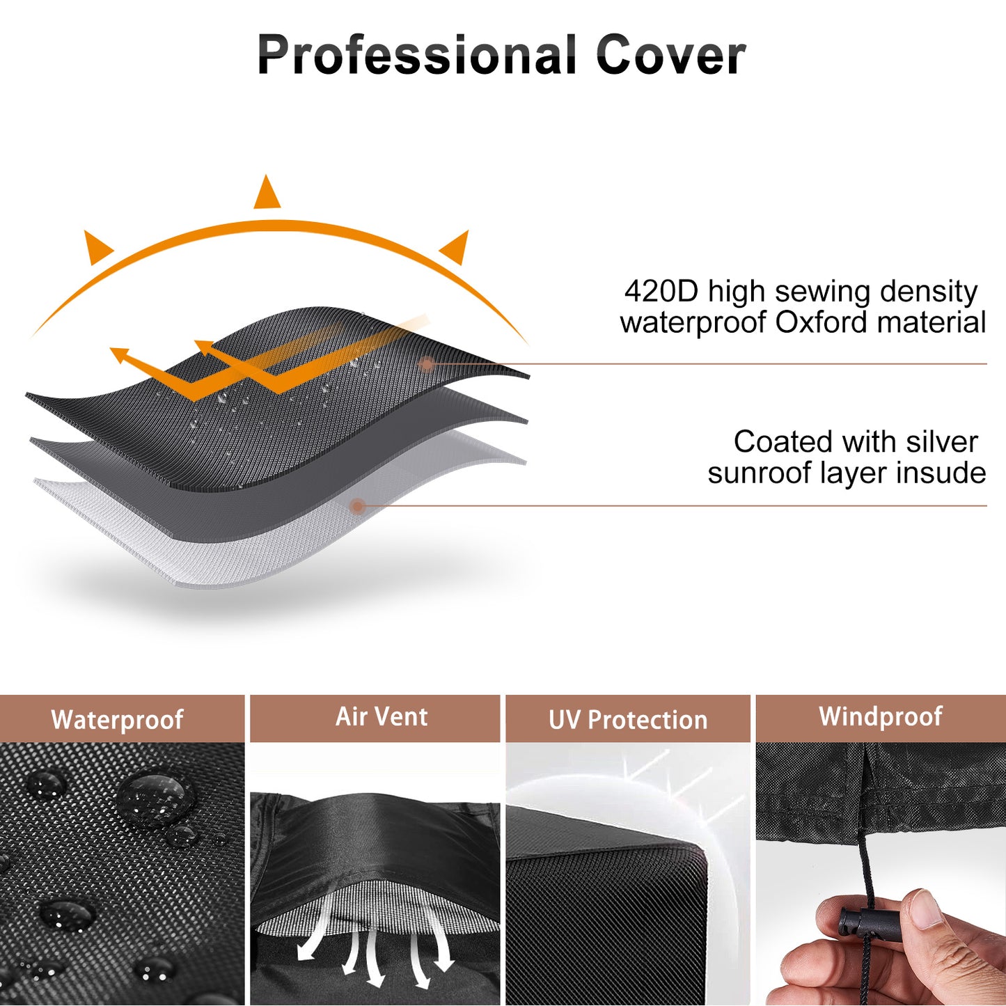 Central Air Conditioner Cover Black