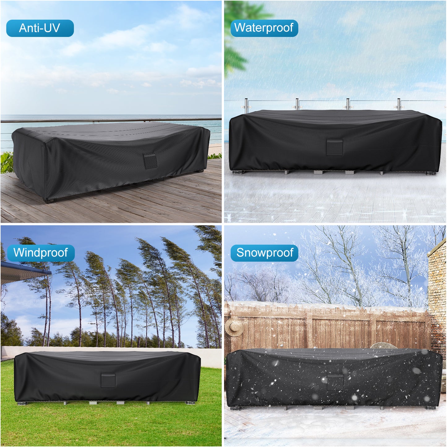 Mrrihand Garden Furniture Covers 170x95x71cm