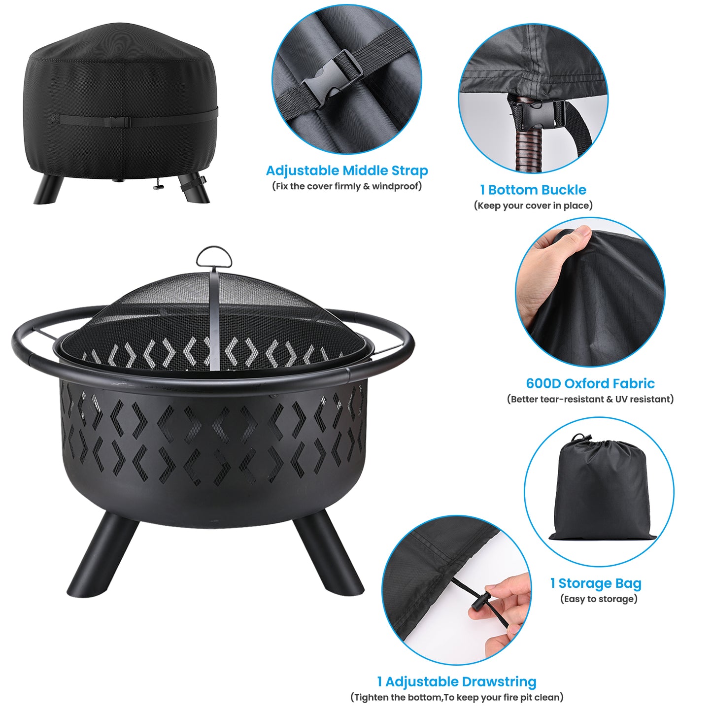 Armorget Fire Bowl Cover 80 x 50 cm