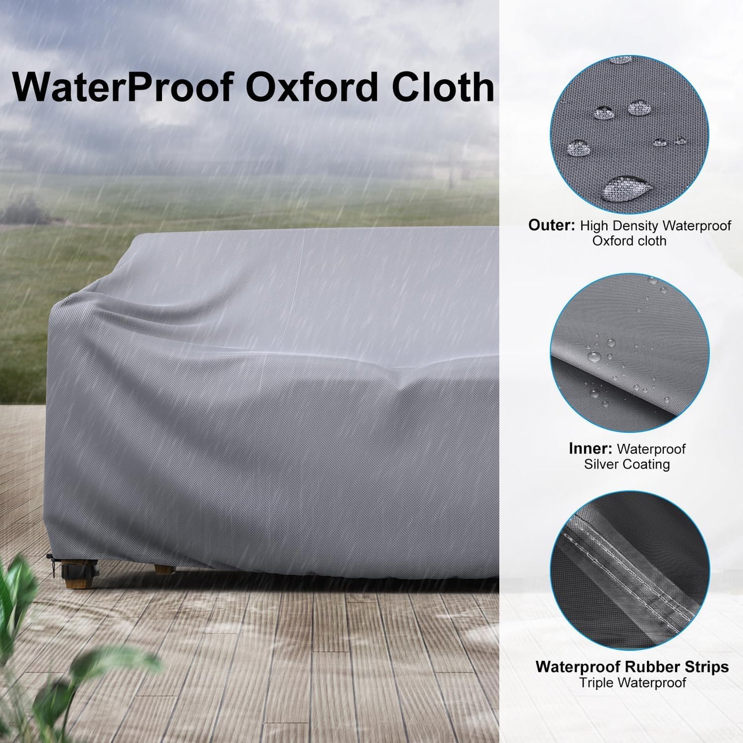 Patio Sofa Cover Grey