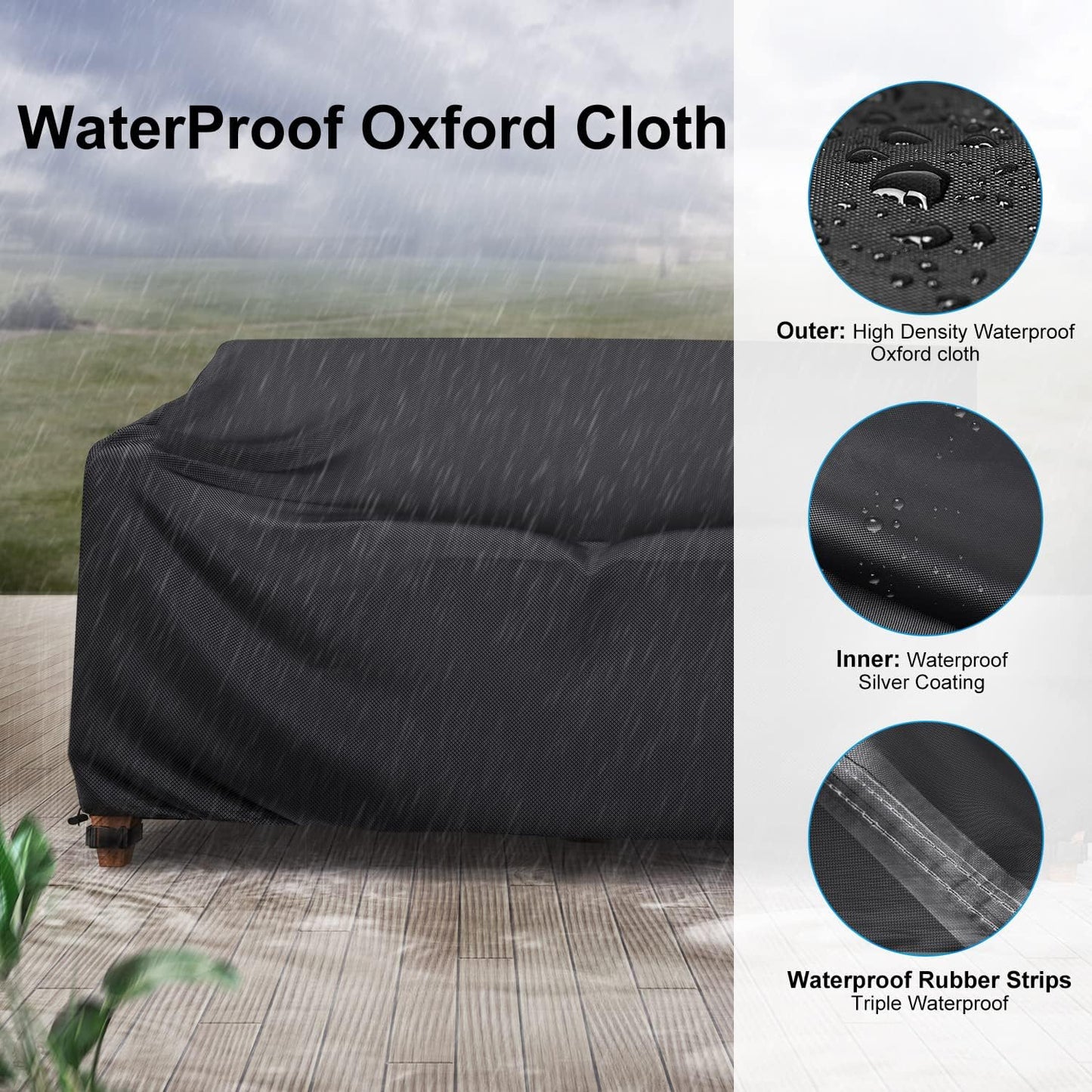 Patio Sofa Cover Black
