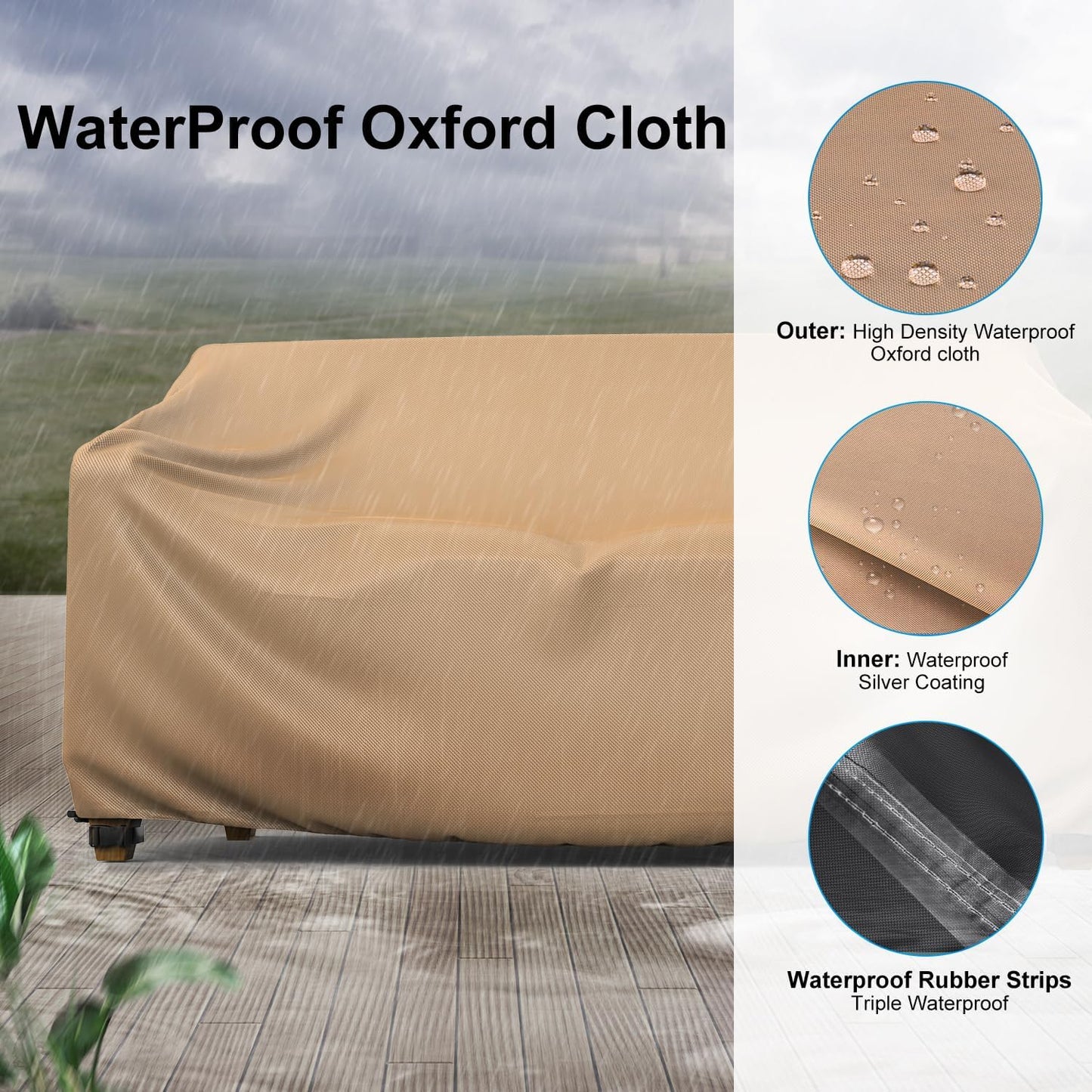 Patio Sofa Cover Beige