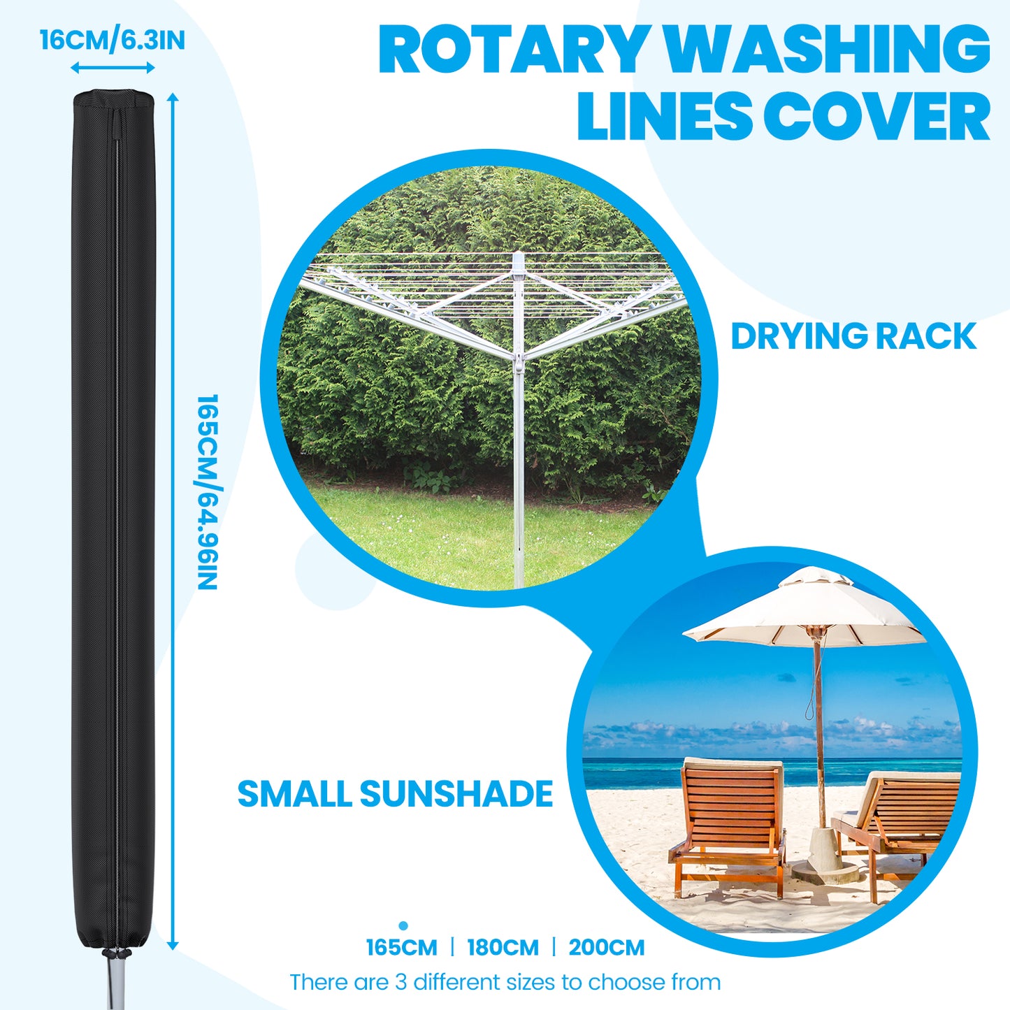 Mrrihand Rotary Airer Protective Cover 165 cm