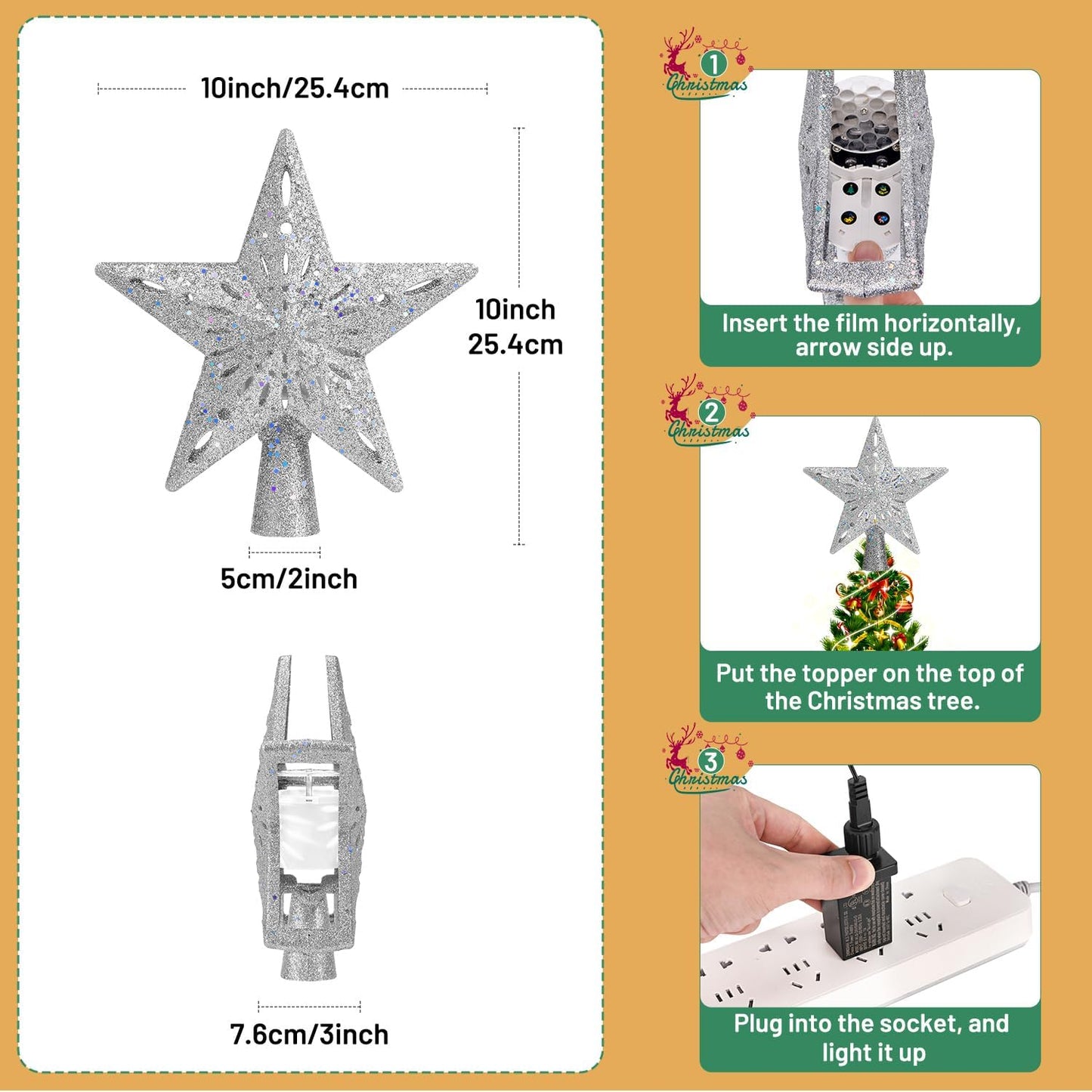 Christmas Tree Topper （Silver）