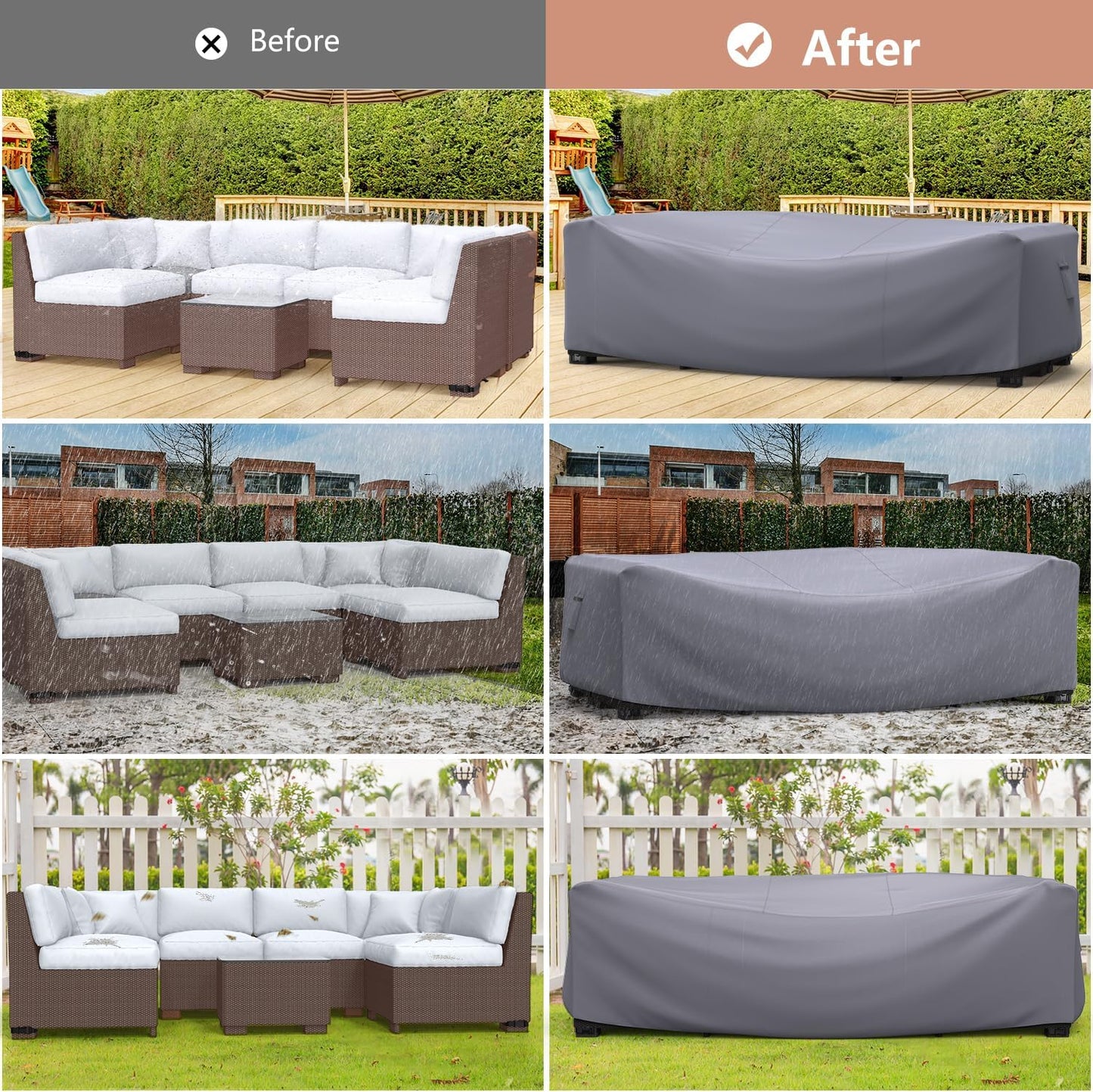 Patio Furniture Covers Grey