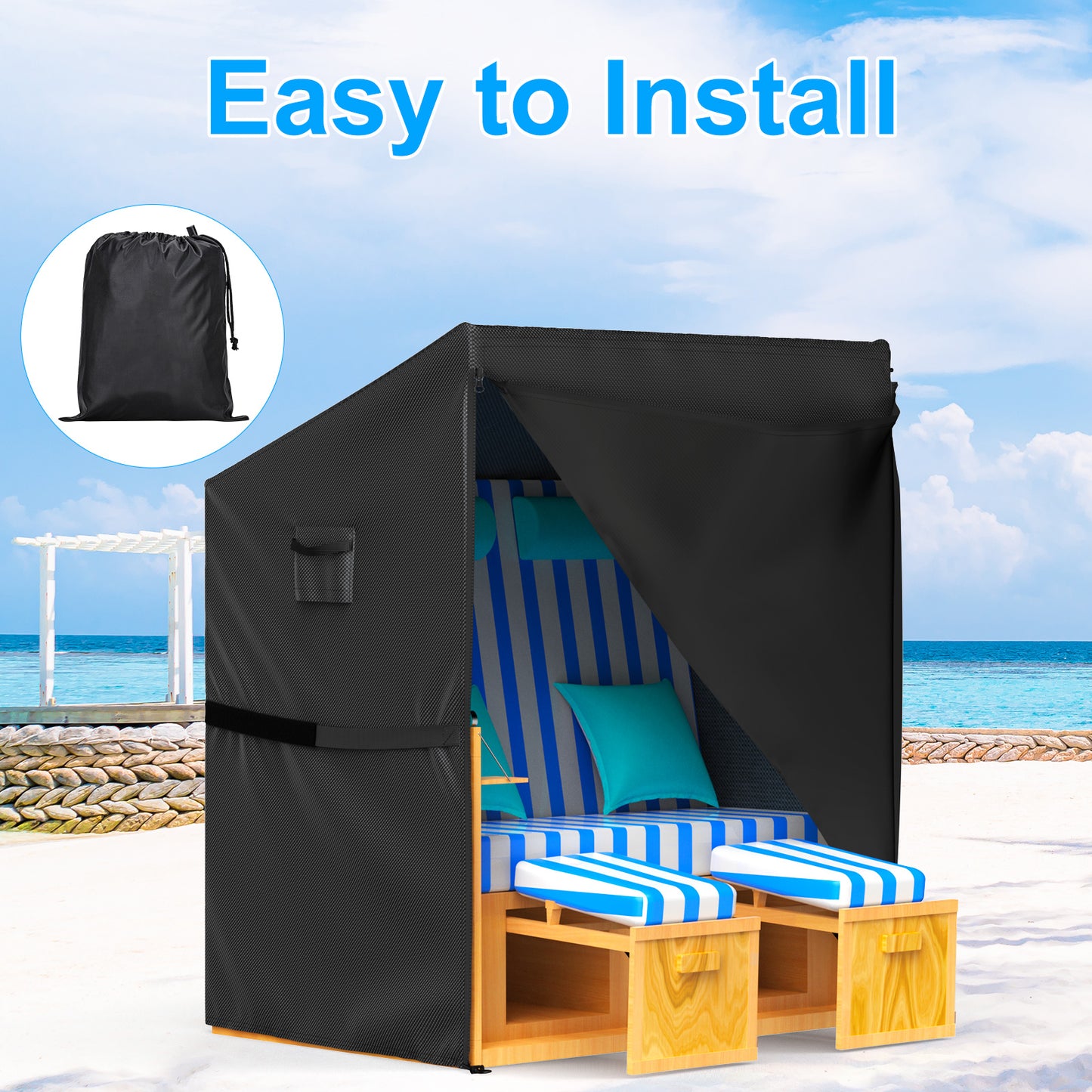 Armorget Protective Cover for Beach Chairs 135 x 105 x 175/140 cm