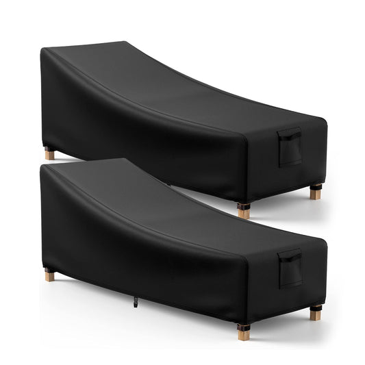 Chaise Lounge Cover 2 Packs Black
