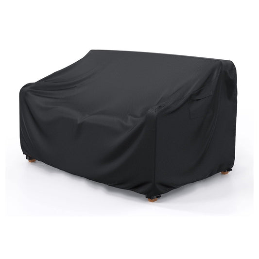 Black Patio Couch Cover Waterproof, Outdoor Sofa Cover Heavy Duty