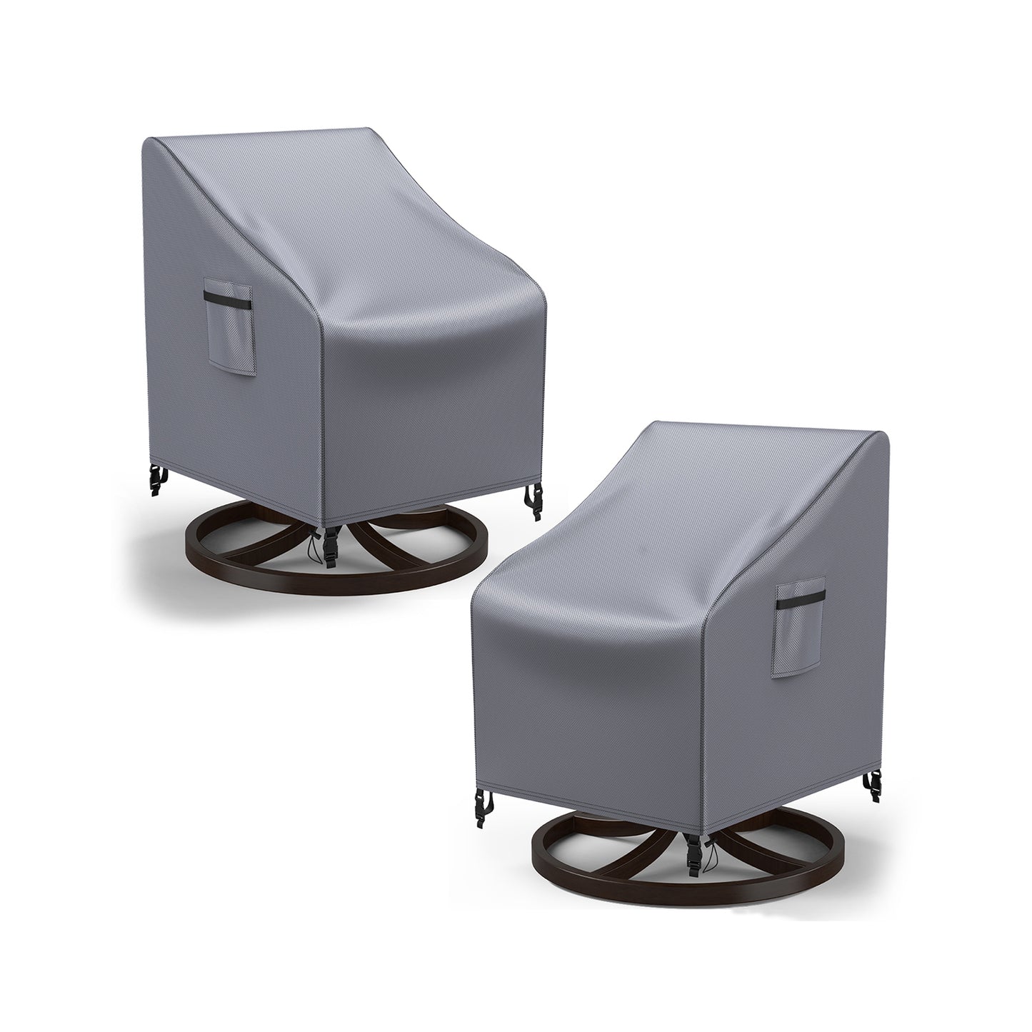 Patio Rocking Chair Covers 2 Packs Grey